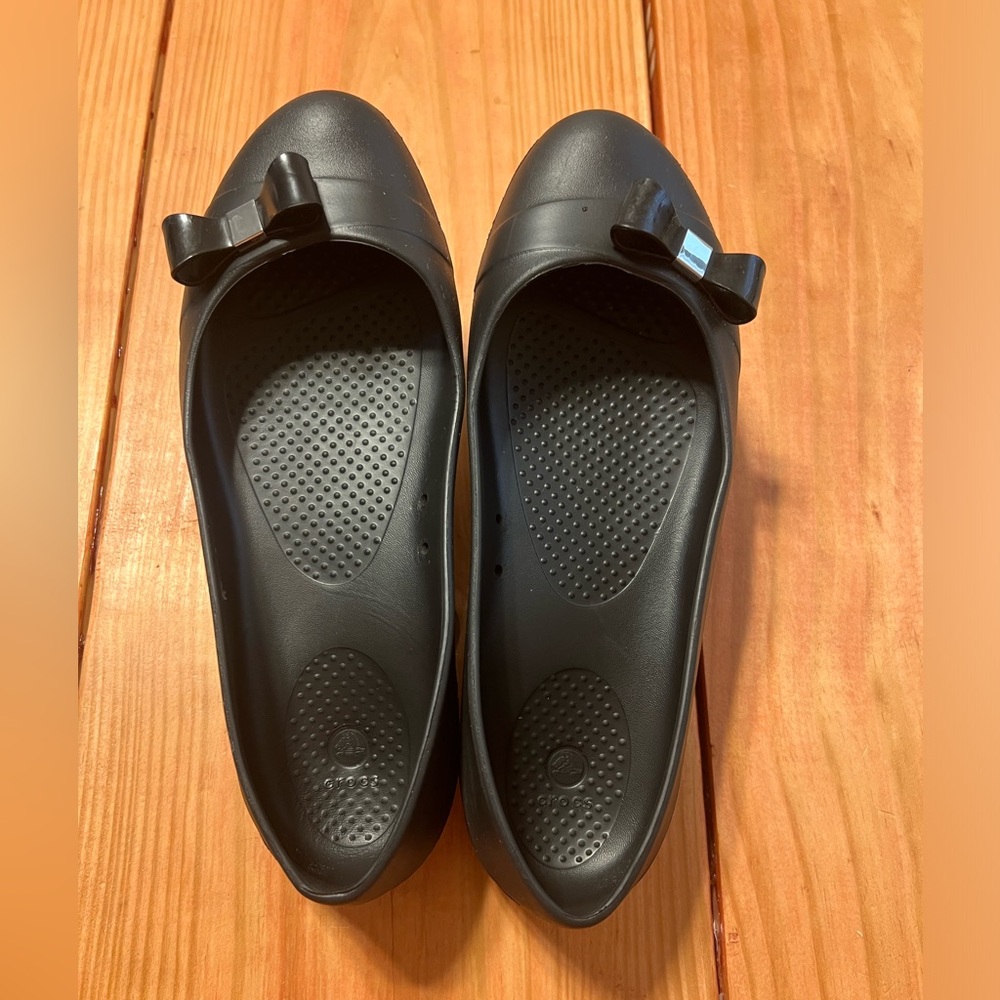 CROCS Black Bow Flats